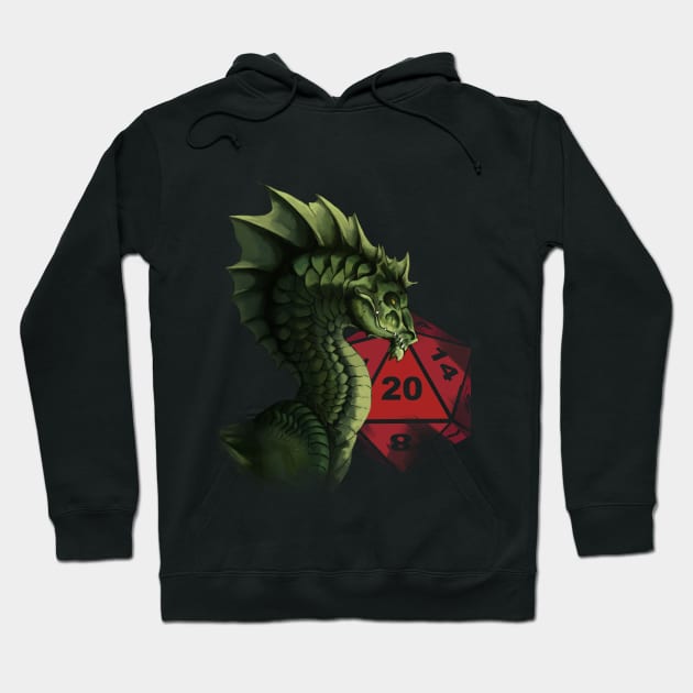 Green Dragon Hoodie by Ink Raven